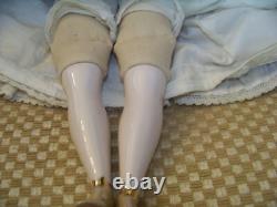 EMMA TÊTE EN CHINE EN PORCELAINE TRANSLUCIDE VINTAGE TOUT ORIGINAL POUPEE DE 18 1/2 POUCES