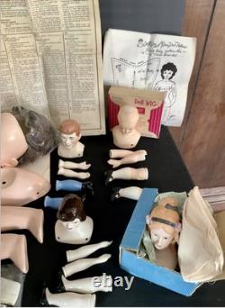 ÉNORME Lot de Kits de Fabrication de Poupées en Porcelaine Vintage, Petites Femmes et Milano's NY