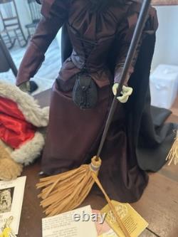 Ensemble de 4 poupées en porcelaine Franklin Heirloom Le Magicien d'Oz avec papiers en très bon état