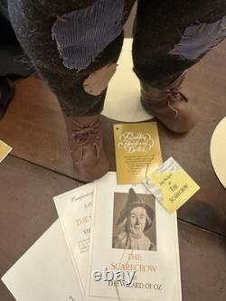 Ensemble de 4 poupées en porcelaine Franklin Heirloom Le Magicien d'Oz avec papiers en très bon état