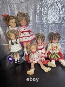 Ensemble de 7 poupées Shirley Temple 8 Idéal 1982 Vintage avec tenues internationales et thématiques