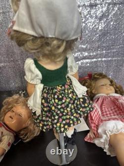 Ensemble de 7 poupées Shirley Temple 8 Idéal 1982 Vintage avec tenues internationales et thématiques