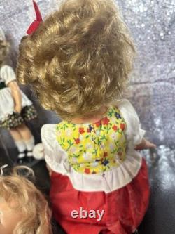 Ensemble de 7 poupées Shirley Temple 8 Idéal 1982 Vintage avec tenues internationales et thématiques