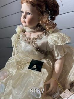 Ensemble de poupées en porcelaine Geppedo Elizabeth et Shelly 27'' et 11''