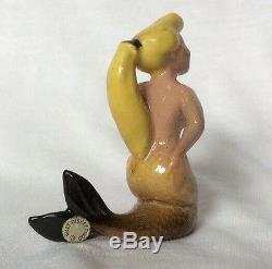 Figurine Disney Mermaid Peter Pan Hagen Poupée Céramique En Porcelaine Renner Vtg