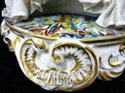 Figurine antique en porcelaine de dentelle de mariée Luigi Fabris 6,7 pouces fabriquée en Italie