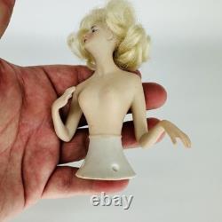 Figurine en bisque de porcelaine de mi-doll allemande vintage de Bavière Goeble, cheveux blonds, 4