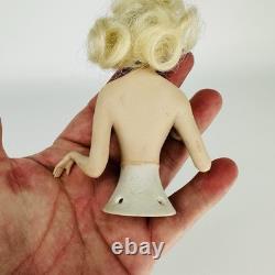 Figurine en bisque de porcelaine de mi-doll allemande vintage de Bavière Goeble, cheveux blonds, 4