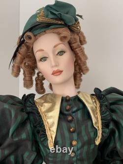 Franklin Mint Helena La poupée en porcelaine de Noël héritage de Gibson Girl HTF
