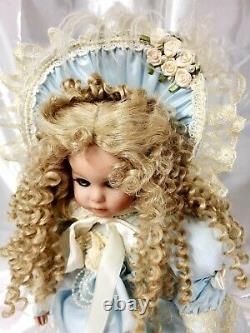 French Jumeau Vintage 1996 Patricia Loveless Porcelaine Doll 18blonde Robe Bleue