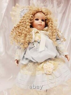 French Jumeau Vintage 1996 Patricia Loveless Porcelaine Doll 18blonde Robe Bleue