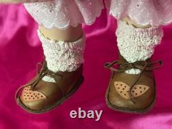 Gaby Rademann Poupée d'Artiste en Bisque Allemande Linda Cheveux Humains Yeux en Verre LE 50 Signée