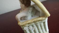 Gebruder Heubach Bisque Porcelaine Piano Poupée Bébé Figurine Antique Non Marquée