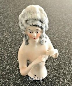 German Vintage Antique Porcelaine Bisque Half-doll Allemagne #14725