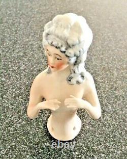 German Vintage Antique Porcelaine Bisque Half-doll Allemagne #14725