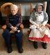 Grand-mère Et Grand-père Poupées En Porcelaine Avec Rockers Artiste Marilyn Wilson Vtg