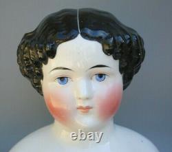 Grande Victorienne Antique Allemande Porcelaine Chine Head Doll Shoulderhead