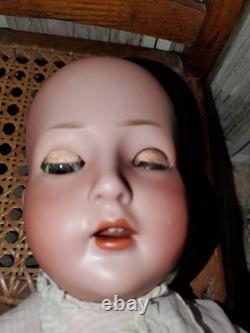 Grande poupée ancienne en biscuit allemand Revalo de 27 pouces par Gebruder Ohlhaver