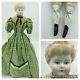 Guerre Civile Era China Head Haut Sourcil Doll 15 Blond Cheveux Hertwig Calico Robe