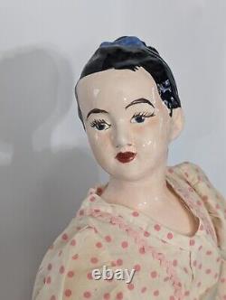 Guerre civile Poupée en porcelaine allemande rare de l'époque des années 1800