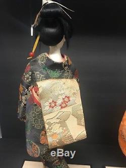 Japonaise (deux) Geisha Doll Statue Porcelaine Vintage