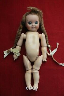 Jdk Ges Gesch 221 Google Eye Bisque/porcelain Doll Reproduction 7.5 Signé