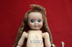 Jdk Ges Gesch 221 Google Eye Bisque/porcelain Doll Reproduction 7.5 Signé