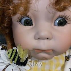 La Doll Maker Porcelaine Doll Bee My Honey 569/2500 Par Linda Rick Avec Boîte Originale