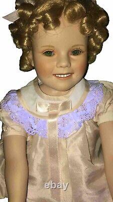 La poupée vintage en porcelaine Danbury Mint Shirley Temple Yeux Verts Uranium 1996