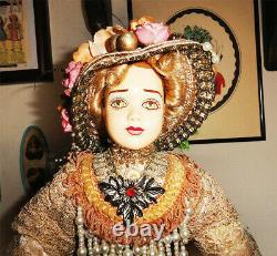 Linda Carroll Shereese Antique Reproduction Porcelaine Australienne Attique Doll Nrfb