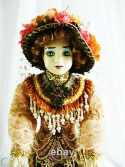 Linda Carroll Shereese Antique Reproduction Porcelaine Australienne Attique Doll Nrfb