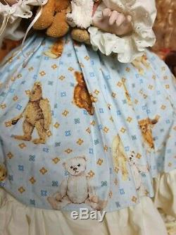 Linda Rick, Sydney Et Son Antique Teddys La Dollmaker, Porcelaine Poupée, Nouveau