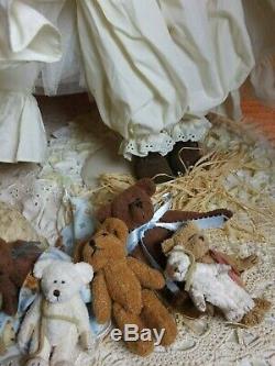 Linda Rick, Sydney Et Son Antique Teddys La Dollmaker, Porcelaine Poupée, Nouveau