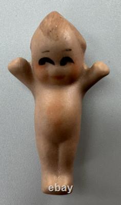 Lot (6) Vtg MINIATURE Poupée KEWPIE en Porcelaine Bisque Celluloïd BRUNE Teeny TINY