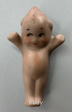Lot (6) Vtg MINIATURE Poupée KEWPIE en Porcelaine Bisque Celluloïd BRUNE Teeny TINY