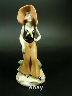 Lot De 5 Véritable Antique Porcelaine Allemande Baignoire Figurine Lady Half Doll Rel