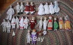 Lot Vintage De 24 Silvestri Ceramic Dolls Parts Some New