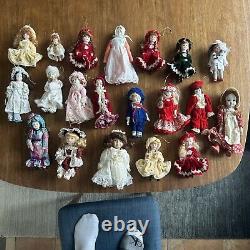 Lot de 20 poupées en porcelaine vintage / ornement 8 Kurt Adler et similaires