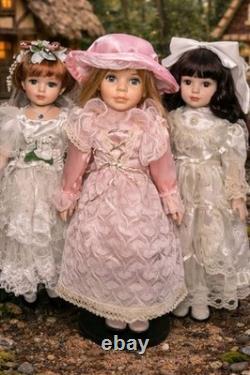 Lot de 5 poupées en porcelaine vintage MYD 1988 + collection Cathay style victorien