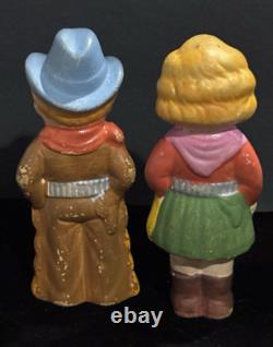 Lot de 6 poupées miniatures anciennes en biscuit/porcelaine