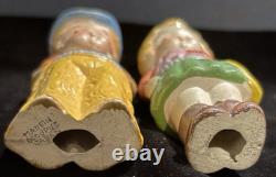 Lot de 6 poupées miniatures anciennes en biscuit/porcelaine