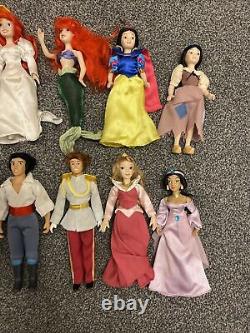 Lot de princesses Disney vintage des années 1990 - Poupée en porcelaine de la Princesse Ariel, la Petite Sirène