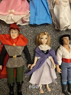 Lot de princesses Disney vintage des années 1990 - Poupée en porcelaine de la Princesse Ariel, la Petite Sirène