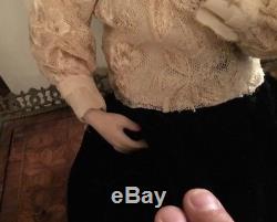 Lovely Vintage Edna Daly Hand Made Cire Edwardian Style Victorien Lady Doll