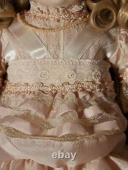 Mary Benner Pink And Cream Reproduction Jumeau 20 Poupée Française Victorienne