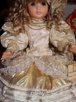 Maryse Nicole Goldie Vintage 1990 Porcelaine À Corps Complet Doll Noël Victorien