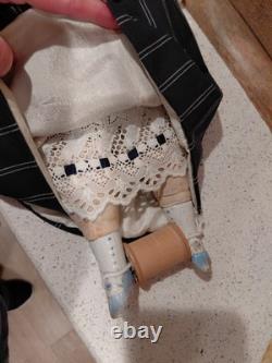 Merveilleuse poupée en bisque rose Dolly Madison de 21 pouces