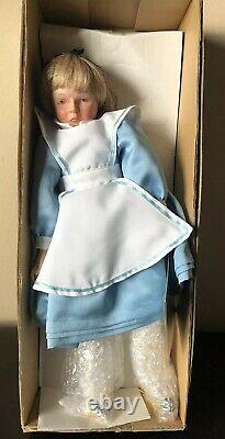 New Vintage 1985 Silvestri Alice In Wonderland Doll Par Faith Wick Avec Coa