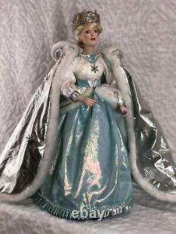 Noël / Hiver Snow Queen 19 Porcelain Doll Vintage 1989 Danbury Mint