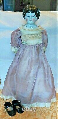 Nom Ancien En Pet China-head Doll/bertha/c. 1800/hertwig & Co. /19/used Vg